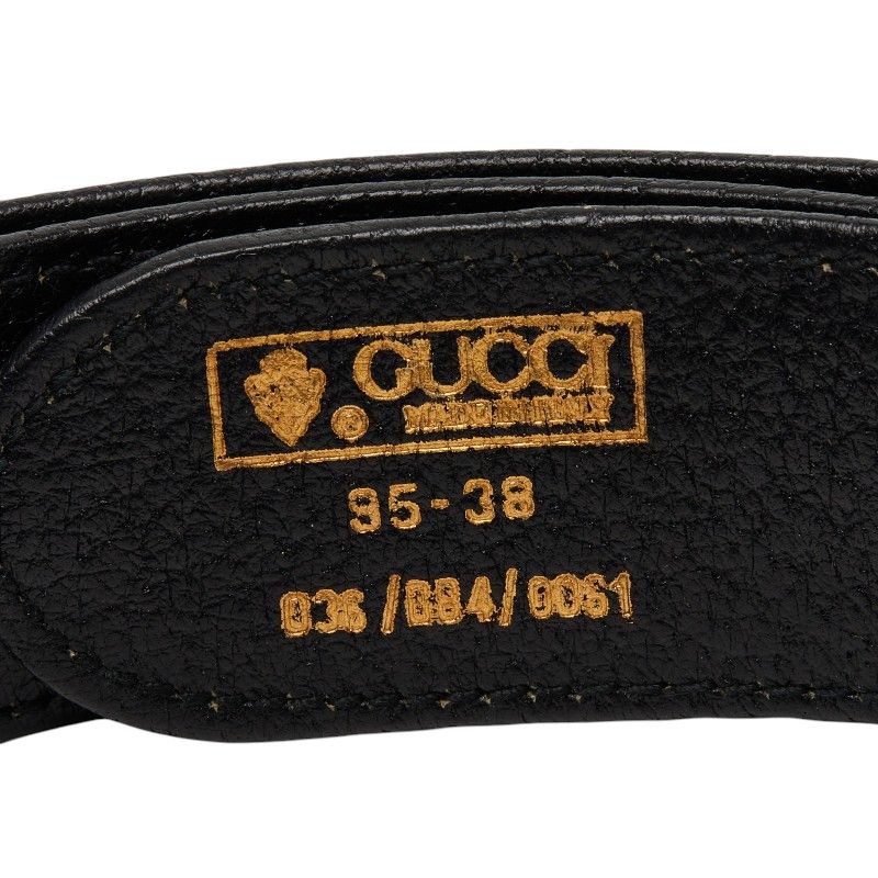 Gucci Sherry Line GG Logo Buckle Belt Black Green Red Leather