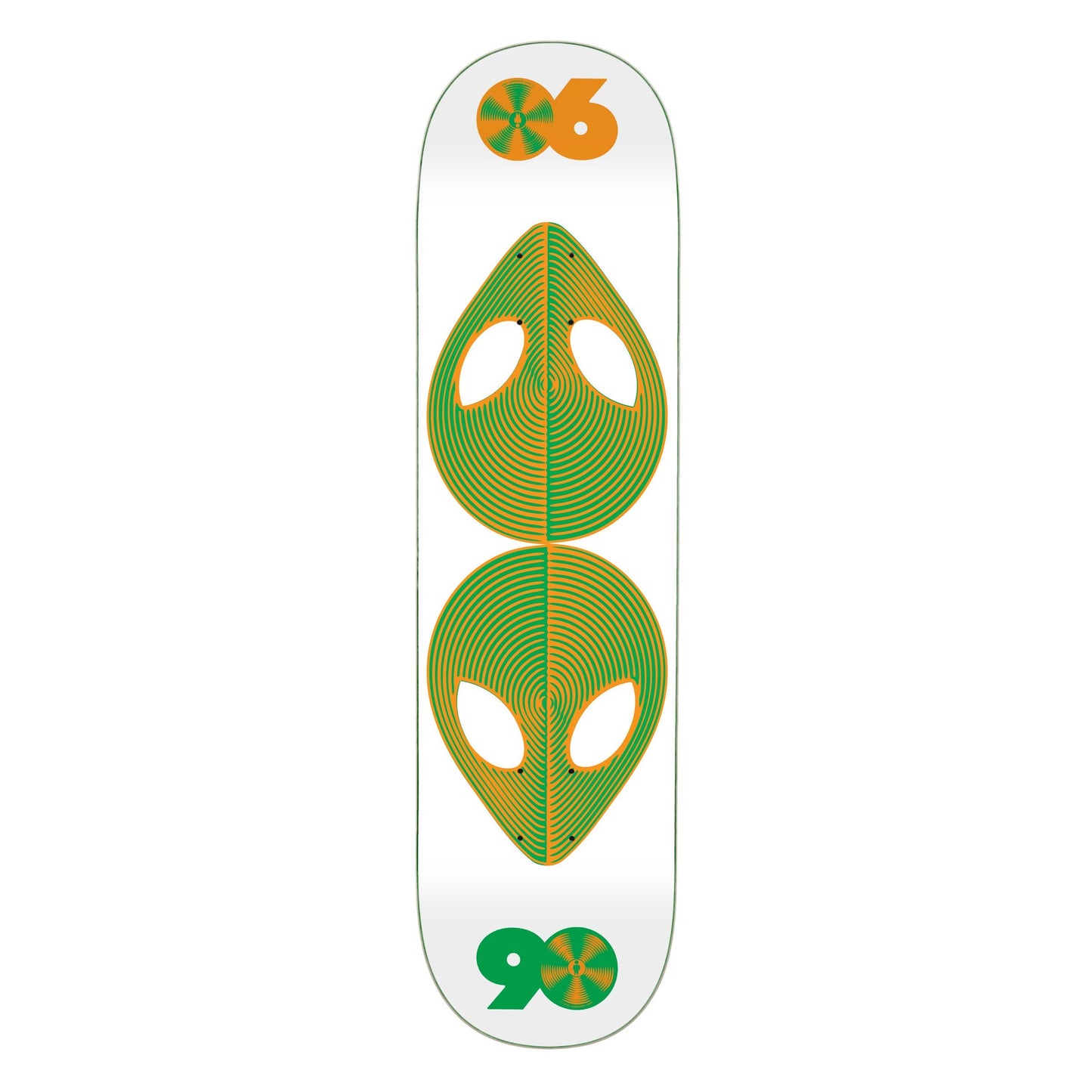 Alien Workshop Skateboard Deck Scanner Twin Tail White 8.375" x 32.25"