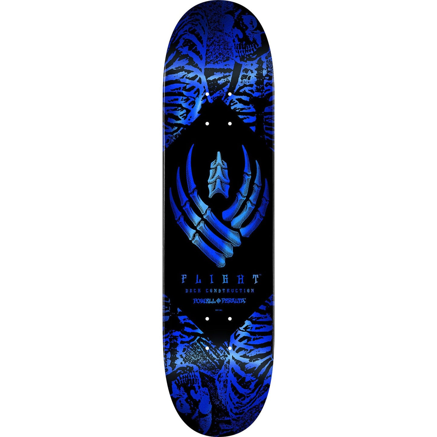Powell Peralta Skateboard Deck Flight 308 Skeleton Foil Blue 8.75" x 32.33"