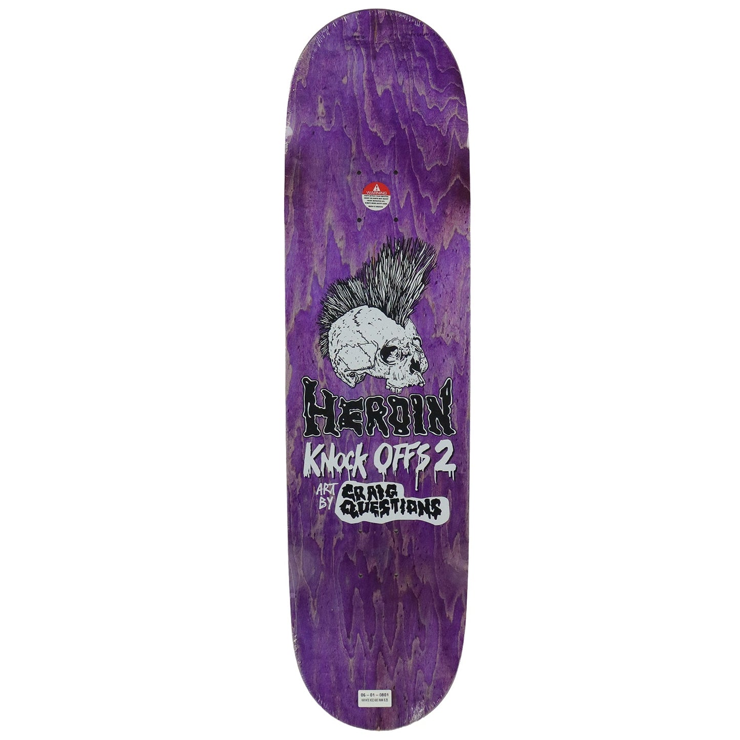 Heroin Skateboard Deck Hayate KO2 Axe Man 8.25" x 31.9"