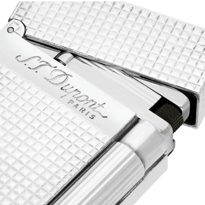 S.T. DUPONT LIGNE 2 DIAMOND HEAD SILVER LIGHTER/BRIQUET 016184