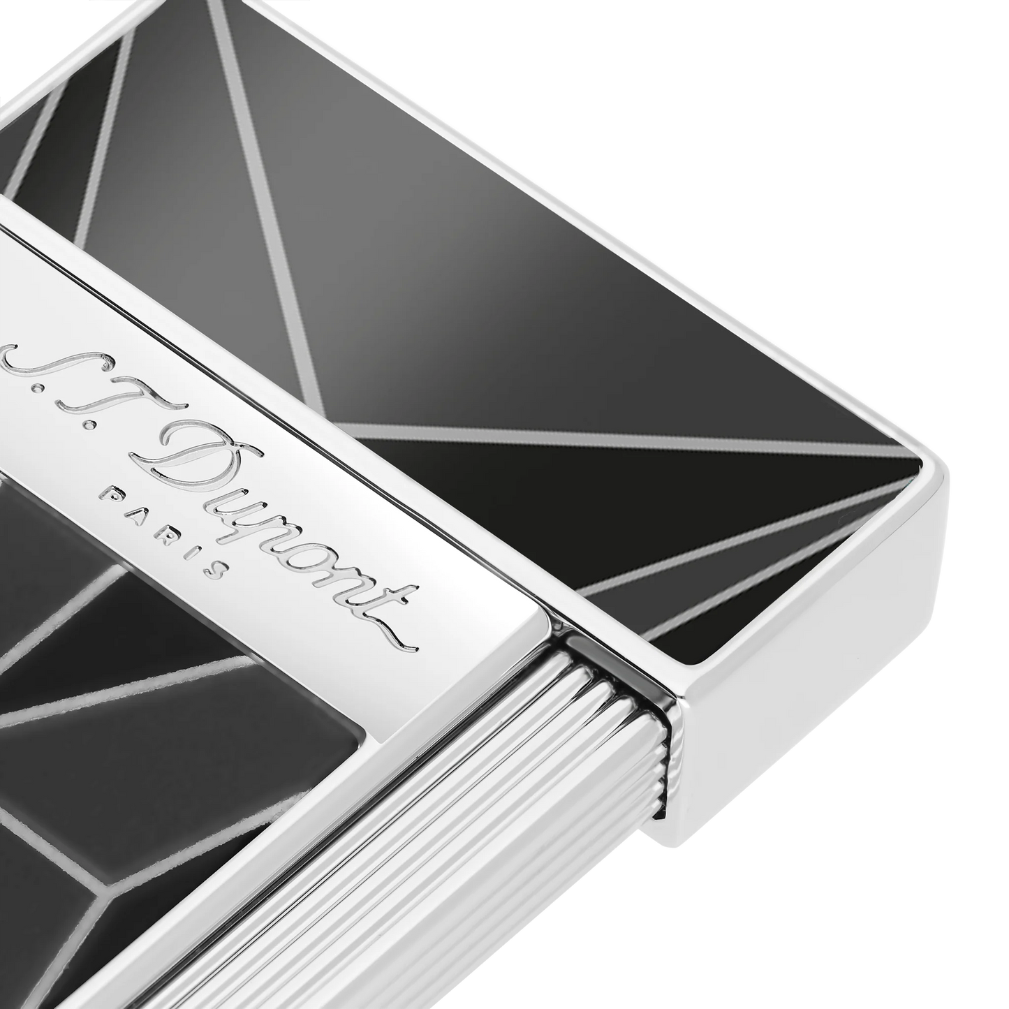 S.T. DUPONT Slimmy Chrome Fire X Black Lighter/Briquet 028070