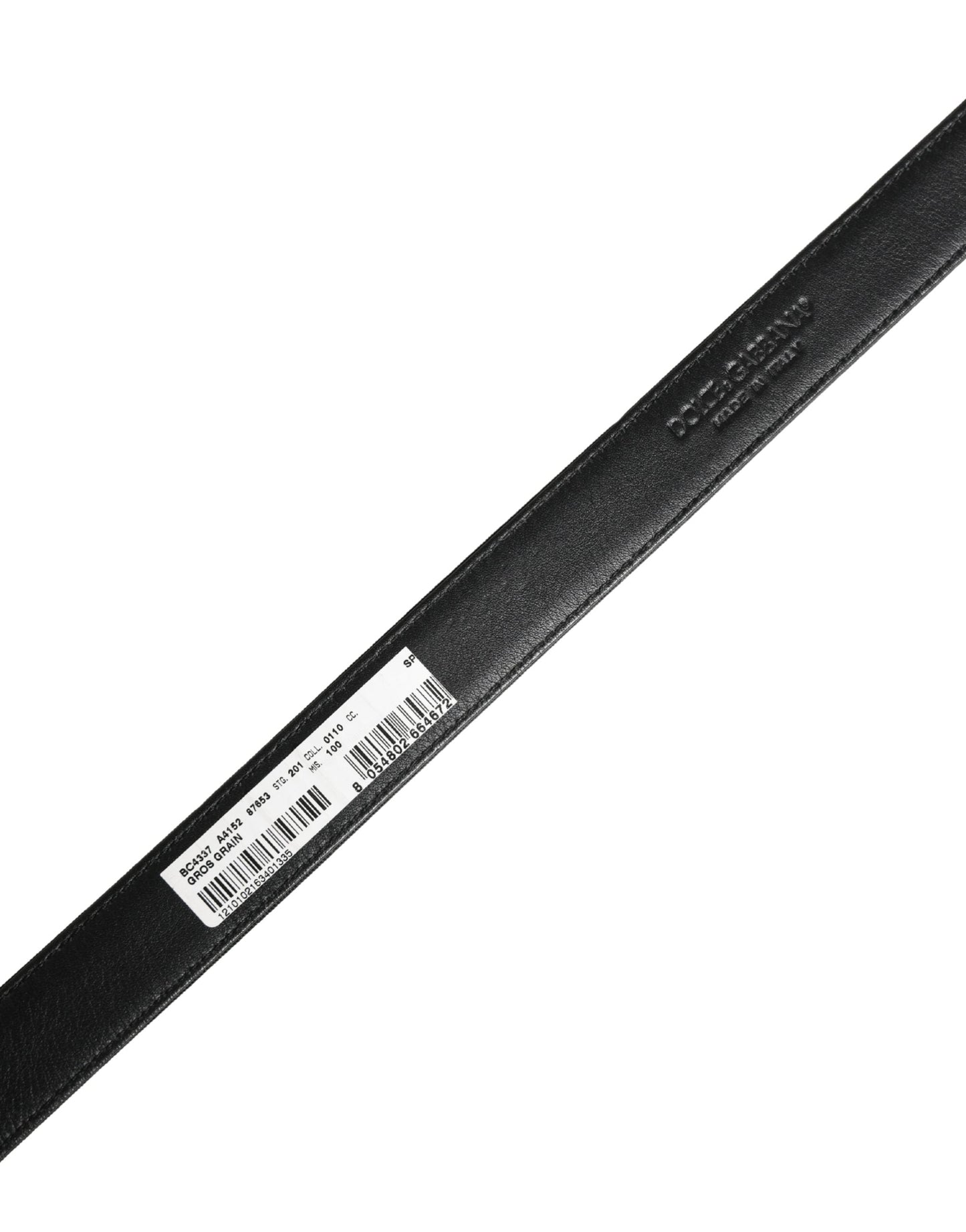 Dolce & Gabbana Men Black Viscose Leather Metal Buckle Belt