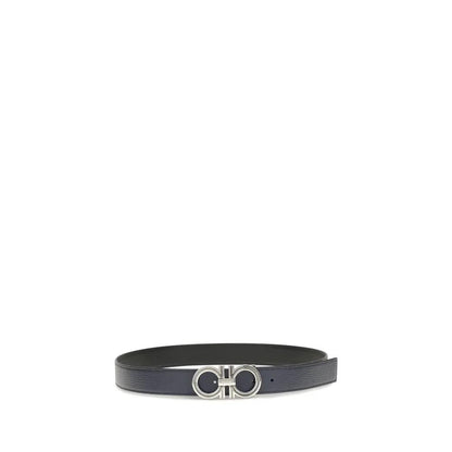 Ferragamo Blue Calf Leather Bos Taurus Regular Belt