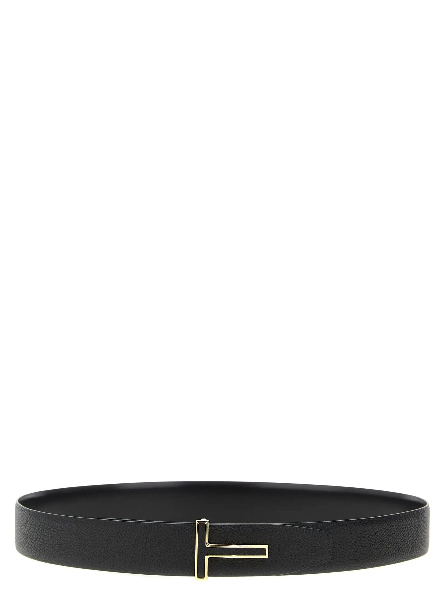 Tom Ford Black Calfskin Regular Belt