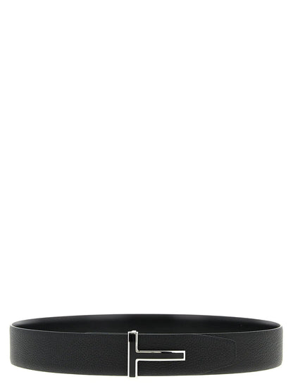 Tom Ford Black Calfskin Regular Belt
