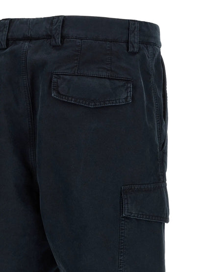 Brunello Cucinelli Blue Cotton Cargo Pants