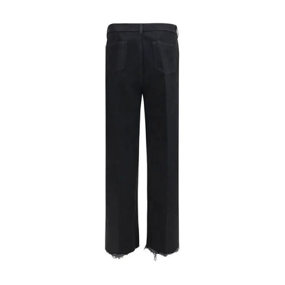Rick Owens Black Cotton Flared Jeans