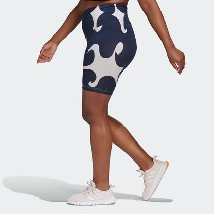 Women's adidas Marimekko Rib Knee-Length Short Tights (Plus Size)