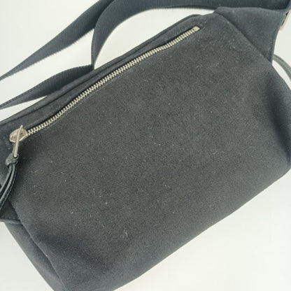 Saint Laurent Paris Waist Bag City Belt Black Canvas Leather Men