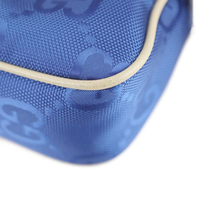 Gucci Belt Bag Body Nylon Leather Blue Beige Off The Grid