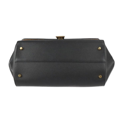 Bottega Veneta Angle Shoulder Bag Calf Leather Black