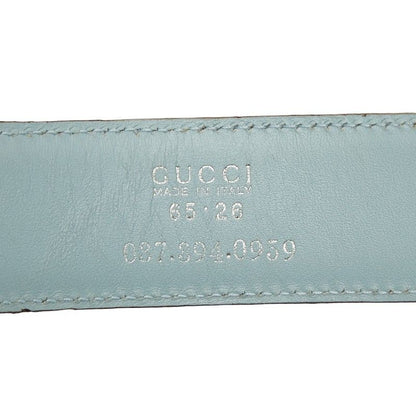 Gucci Belt Size 65 26 037 394 0959 Light Blue Leather