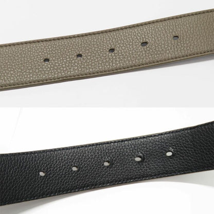 Dior CD Icon Logo Buckle Silver Metal Strap Reversible Black