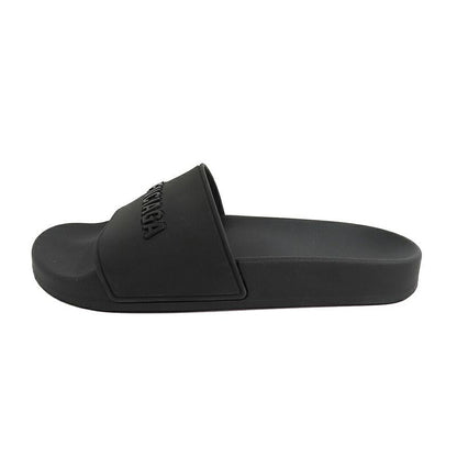 Balenciaga Pull Slide Rubber Sandals Black