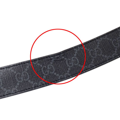 Gucci Belt Interlocking GG Supreme Leather Black Cool