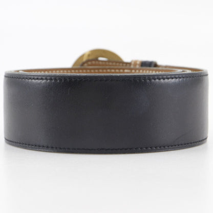 Hermes Hose Buckle Reversible Vintage Box Calf Gold Plated Black Brown Belt