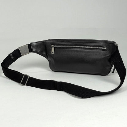 Saint Laurent Paris Classic Belt Bag Waist Pouch Leather Black