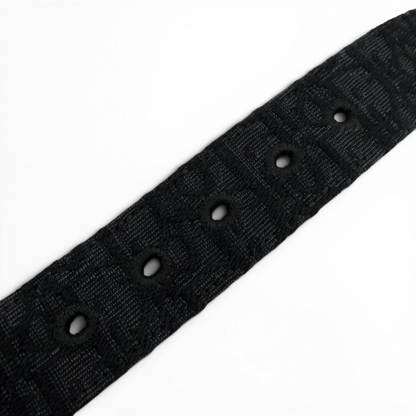 Dior Homme Canvas Leather Oblique Pin Buckle Belt Black Silver