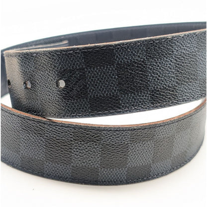 Louis Vuitton Ceinture Damier Print Graphite Infini Reversible Black Belt