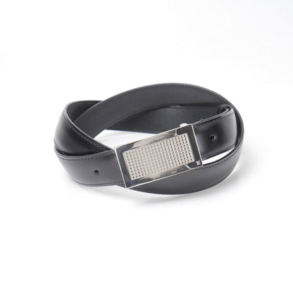 Louis Vuitton Ceinture Belt 100 40 Leather Black Silver