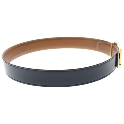 Hermes Constance Reversible Leather Belt Black Brown Gold