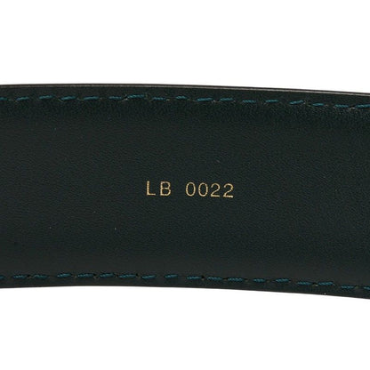 Louis Vuitton Taiga Ceinture Plain Belt Dark Green Silver Leather