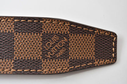 Louis Vuitton Belt Damier Reversible Leather Black Brown 90