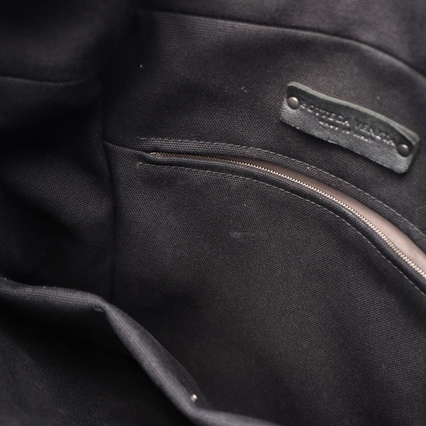 Bottega Veneta Backpack Intrecciato Black Gray White Canvas Leather