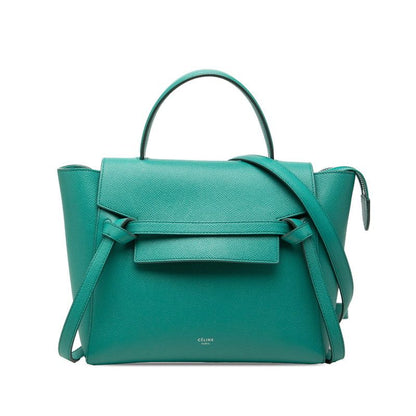 Celine Belt Bag 2-Way Green Leather