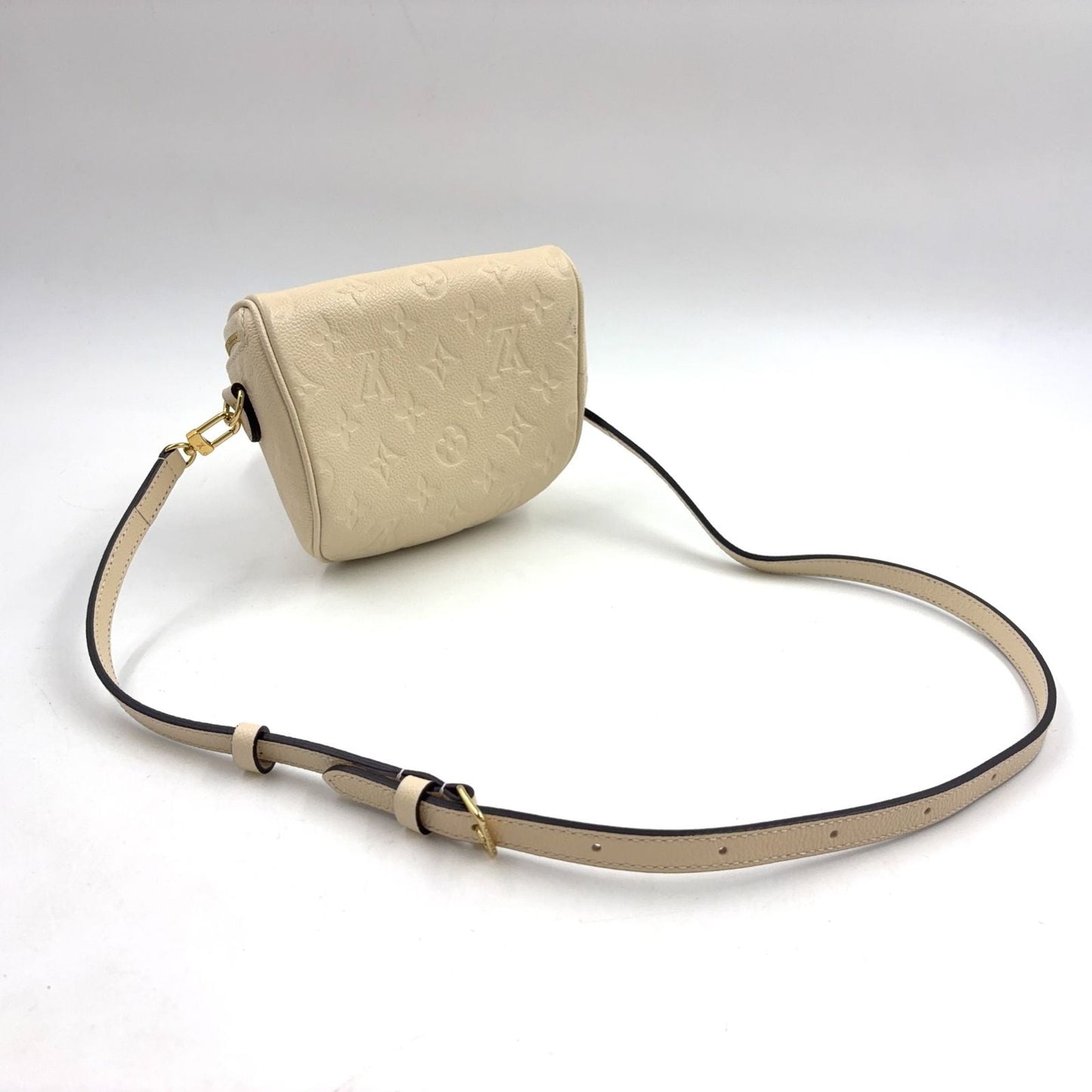 Louis Vuitton Mini Bum Monogram Empreinte Leather Ivory Belt Bag Gold