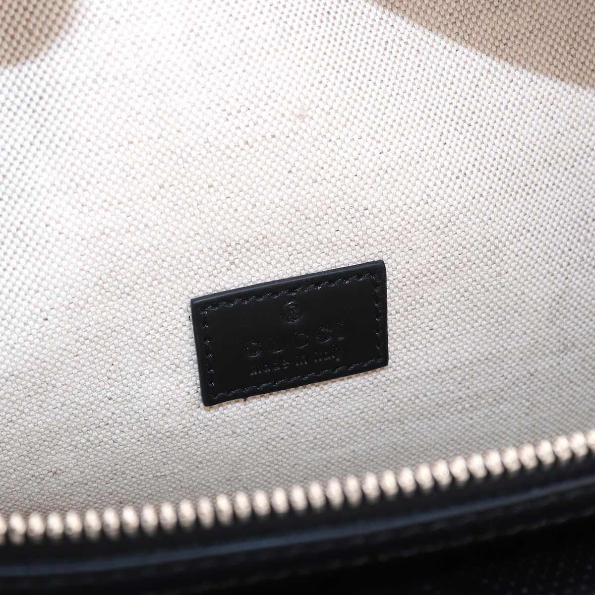 Gucci GG Embossed Belt Bag Leather Black Silver