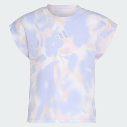 Kids' adidas Two-Piece Printed Sleeveless Box Tee and French Terry Skort Set
