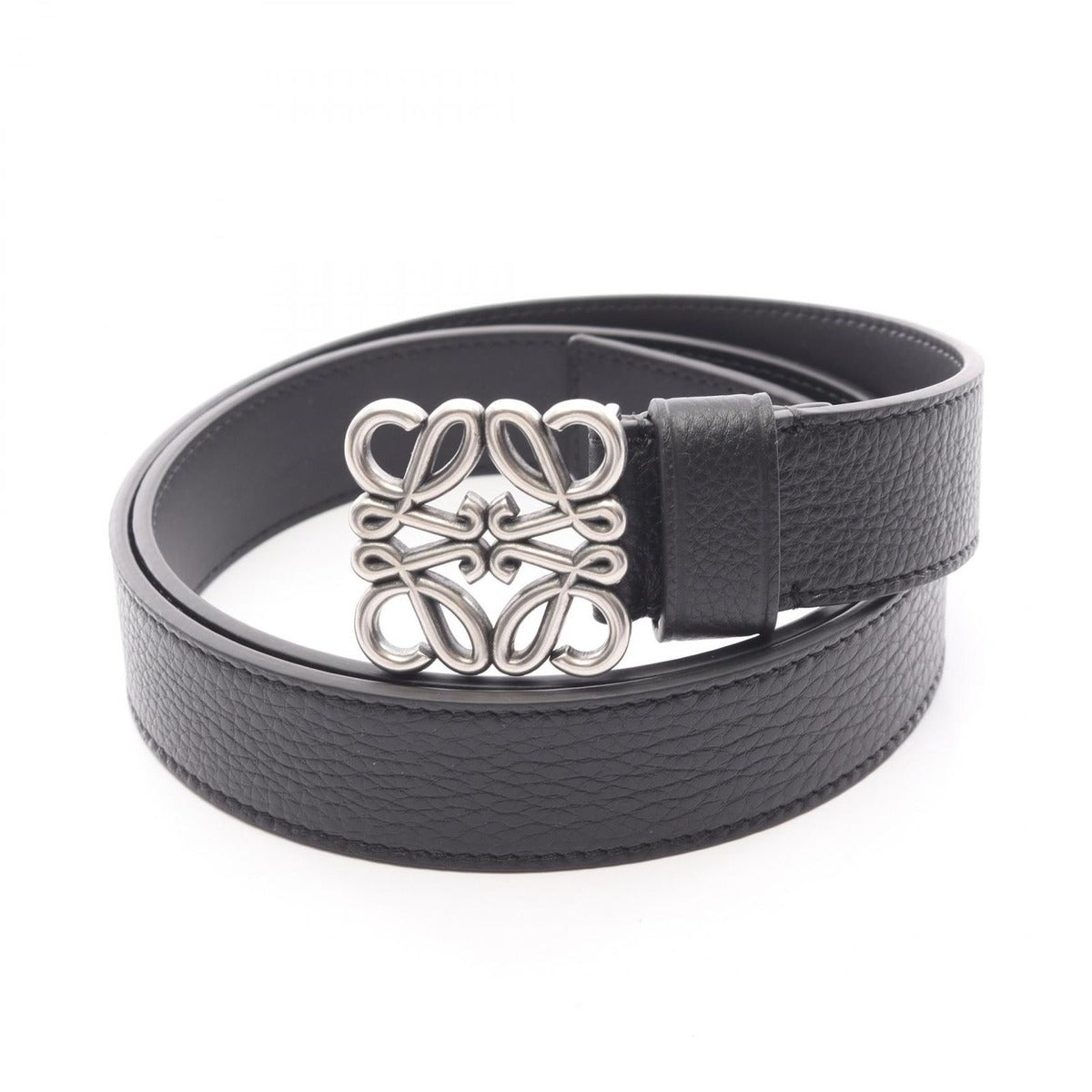 Loewe Belt Chunky Anagram Black Leather