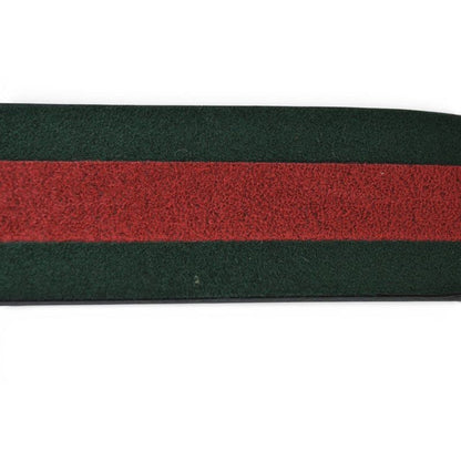 Gucci Belt Reversible 85 Leather Sherry Line Black Green Red