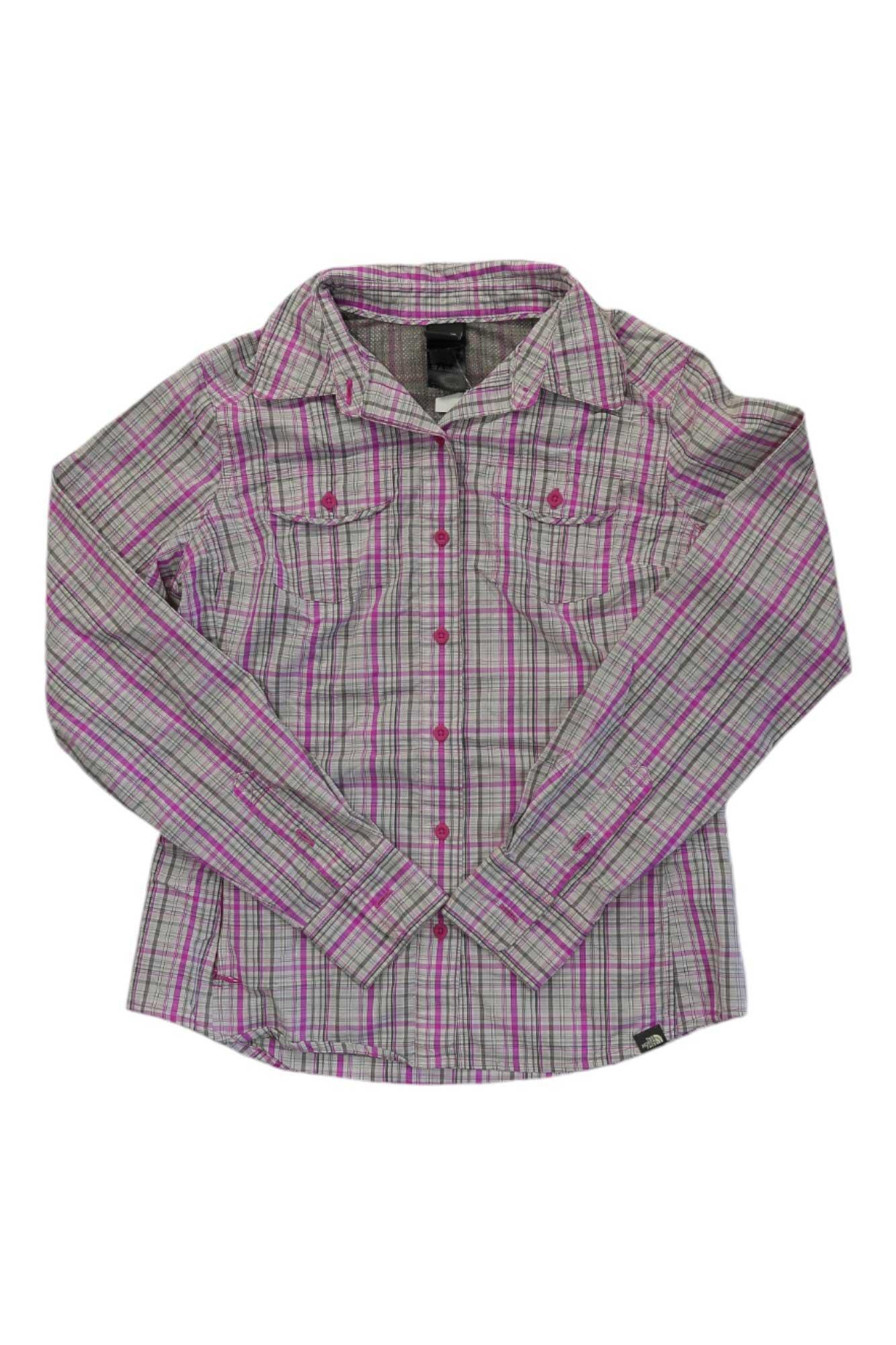 Womens Plaid Button Up Long Sleeve Shirt
