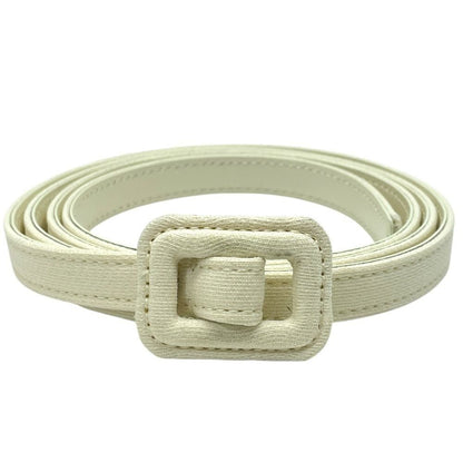 Dior Thin Belt Narrow White Leather Sophisticated Simple Looks Great