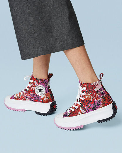 Run Star Hike Platform Tropical Florals High Tops