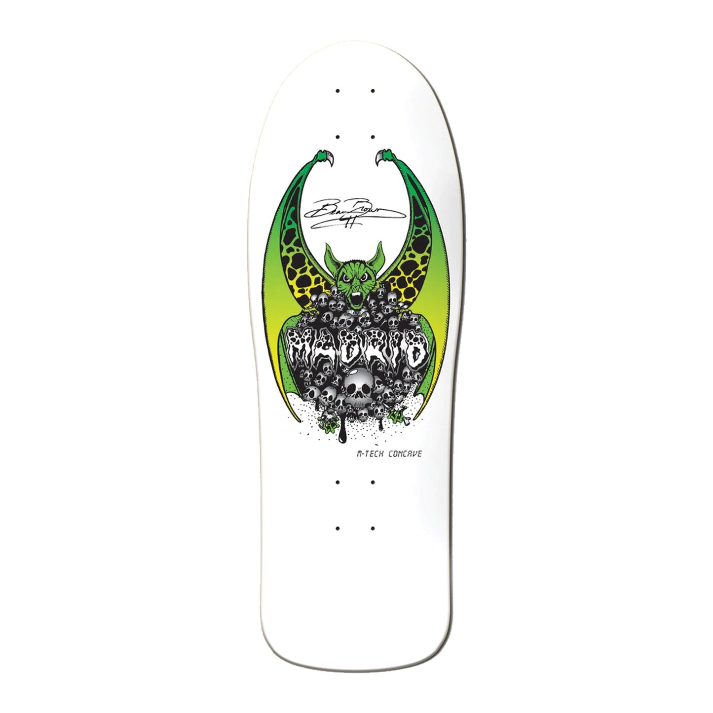 Madrid Deck Beau Brown Re-Issue White 10.37" x 30.62" Old School