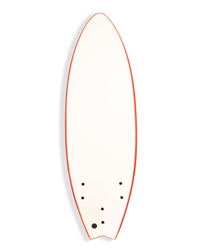 BEETLE 5'5 Soft Top Surfboard - Red/White