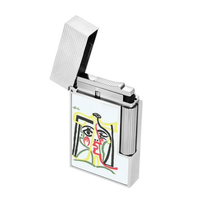 S.T. DUPONT LIGNE 2 PICASSO WHITE LIGHTER/BRIQUET C16001