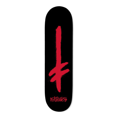 Deathwish Skateboard Deck Gang Spray Black/Red 8.0" x 31.5"