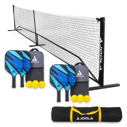 JOOLA Pickleball Set Elemental Netz + 2x Ben Johns Blue Lightning Set
