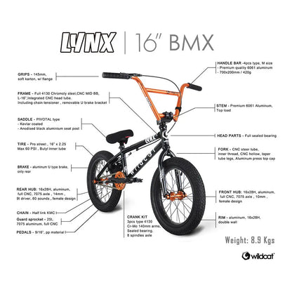 Lynx 16" BMX Black