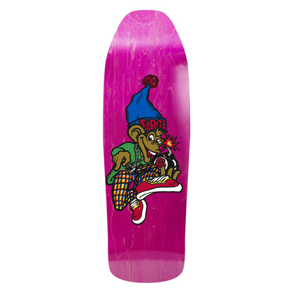 New Deal Skateboard Deck Danny Sargent Monkey Bomb Pink 9.62" x 31"