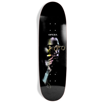 Opera Skateboard Deck Spectator Football Shape Black 9.0" x 31.8"