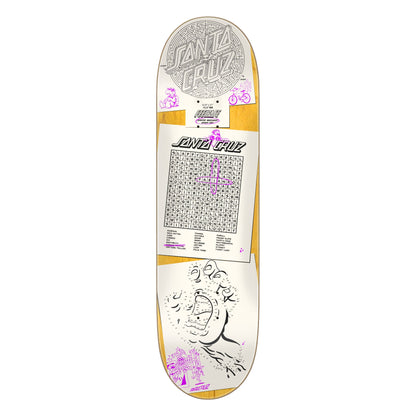 Santa Cruz Skateboard Deck Delfino Scribble FeelBase 8.25" x 31"