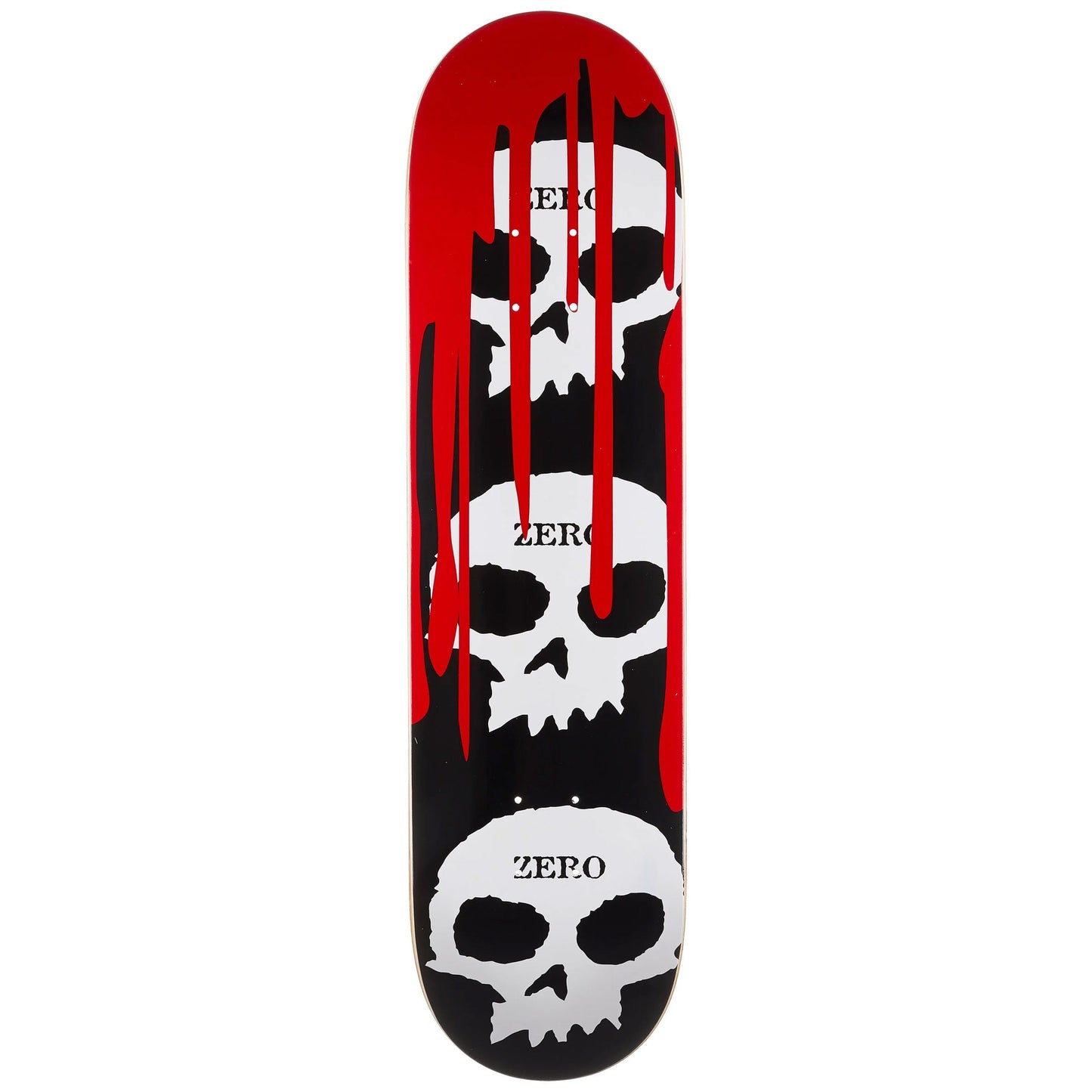 Zero Skateboard Deck 3 Skulls w/ Blood 8.25" x 31.9"