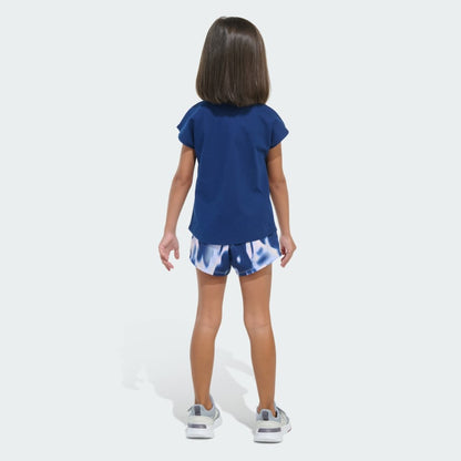 Kids' adidas Two-Piece Cap Sleeve Tee and Woven Shorts Set