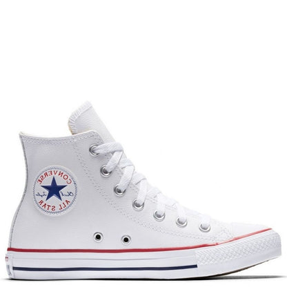 Converse Chuck Taylor All Star Leather High Top in Optic White